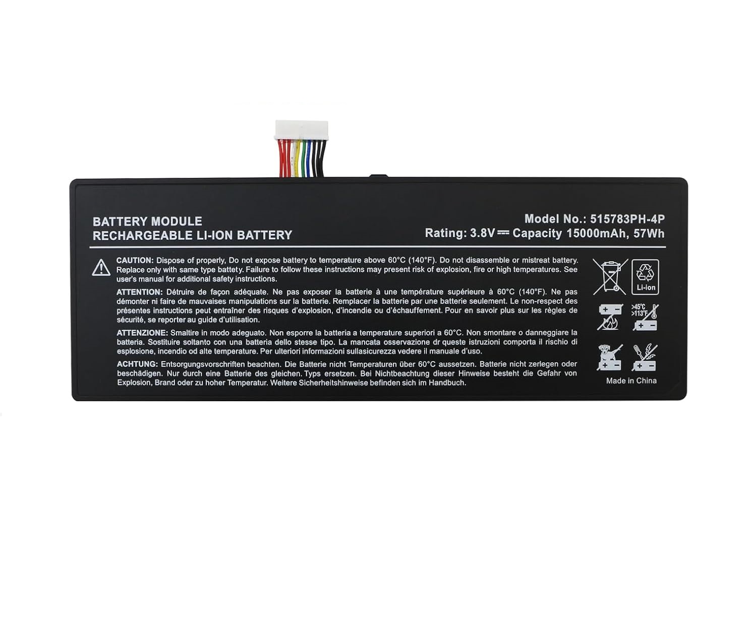 3,8V AUTEL MAXICOM MK908PRO Maxim IM608 IM600 515783-4P batteri (bild för) 3,8V AUTEL MAXICOM MK908PRO Maxim IM608 IM600 515783-4P batteri