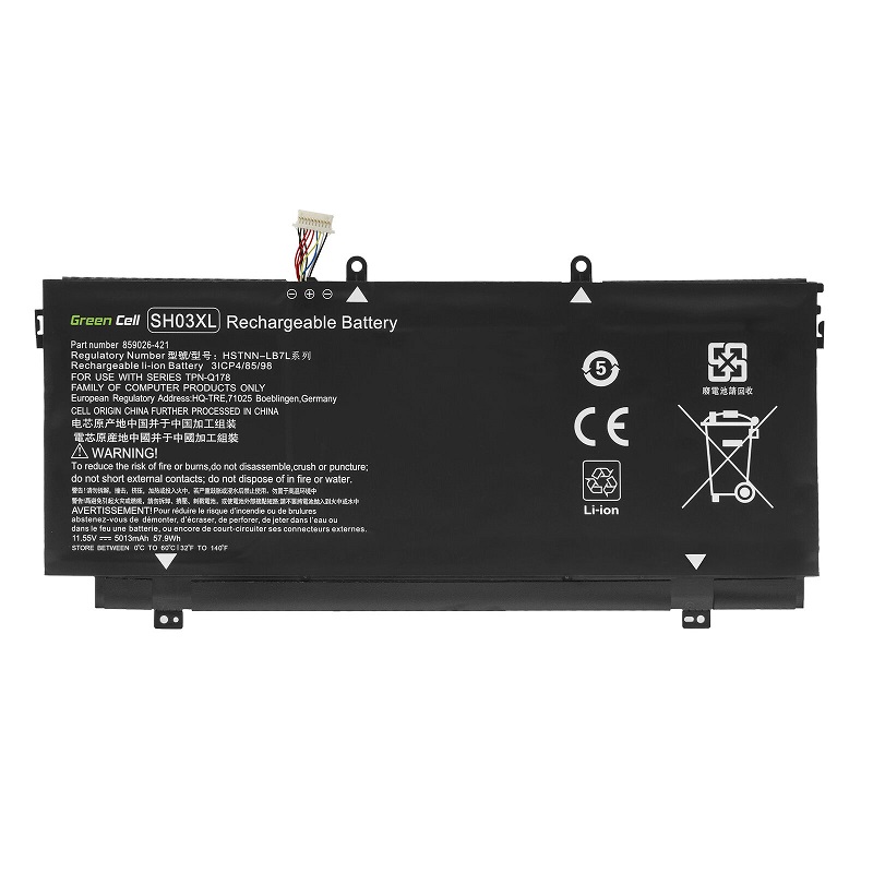 HP Spectre x360 13-AC 13-W 859026-421 859356-855 SH03XL SHO3XL TPN-Q178 (kompatibelt batteri)