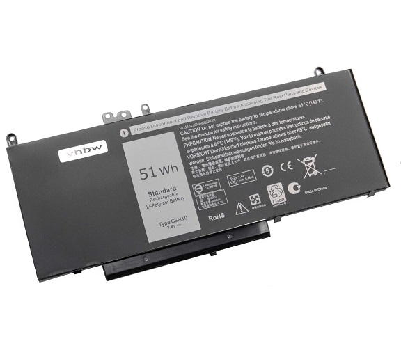 G5m10 6MT4T TXF9M DELL Latitude E5570 E5470 E5550 (kompatibelt batteri)
