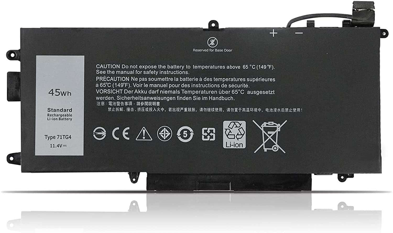 Dell 11.4V 45Wh 71TG4 CFX97 X49C1 0X49C1 0CFX97 071TG4 7ITG4 (kompatibelt batteri)