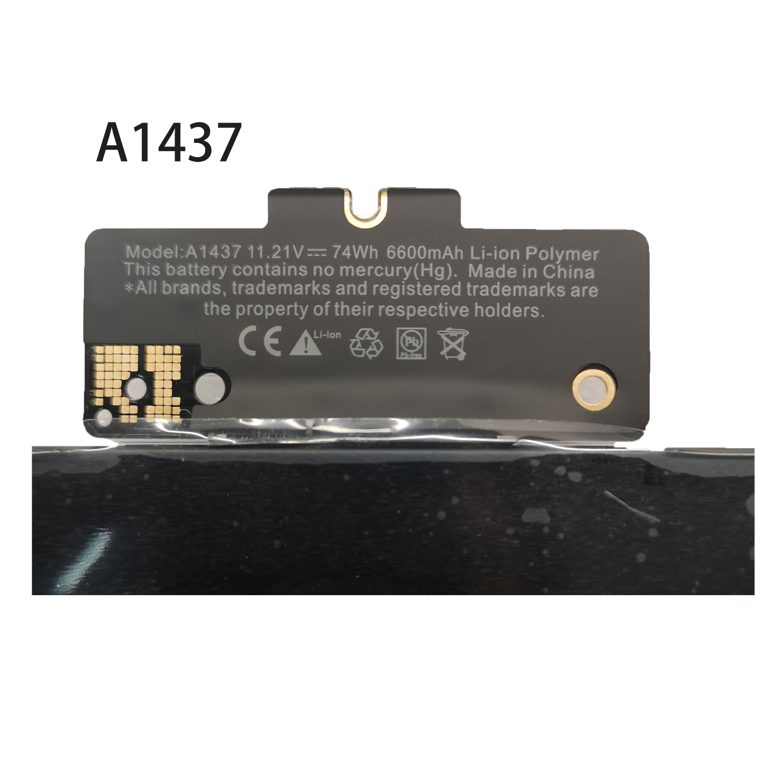 A1437 Apple A1425 (Late 2012), Retina MD101 MD101LL/A (kompatibelt batteri) - Klicka på bilden för att stänga