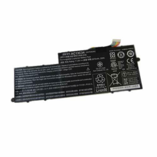 30Wh AC13C34 Acer Aspire V5-122P E3-111 Series 3ICP5/60/80 (kompatibelt batteri)