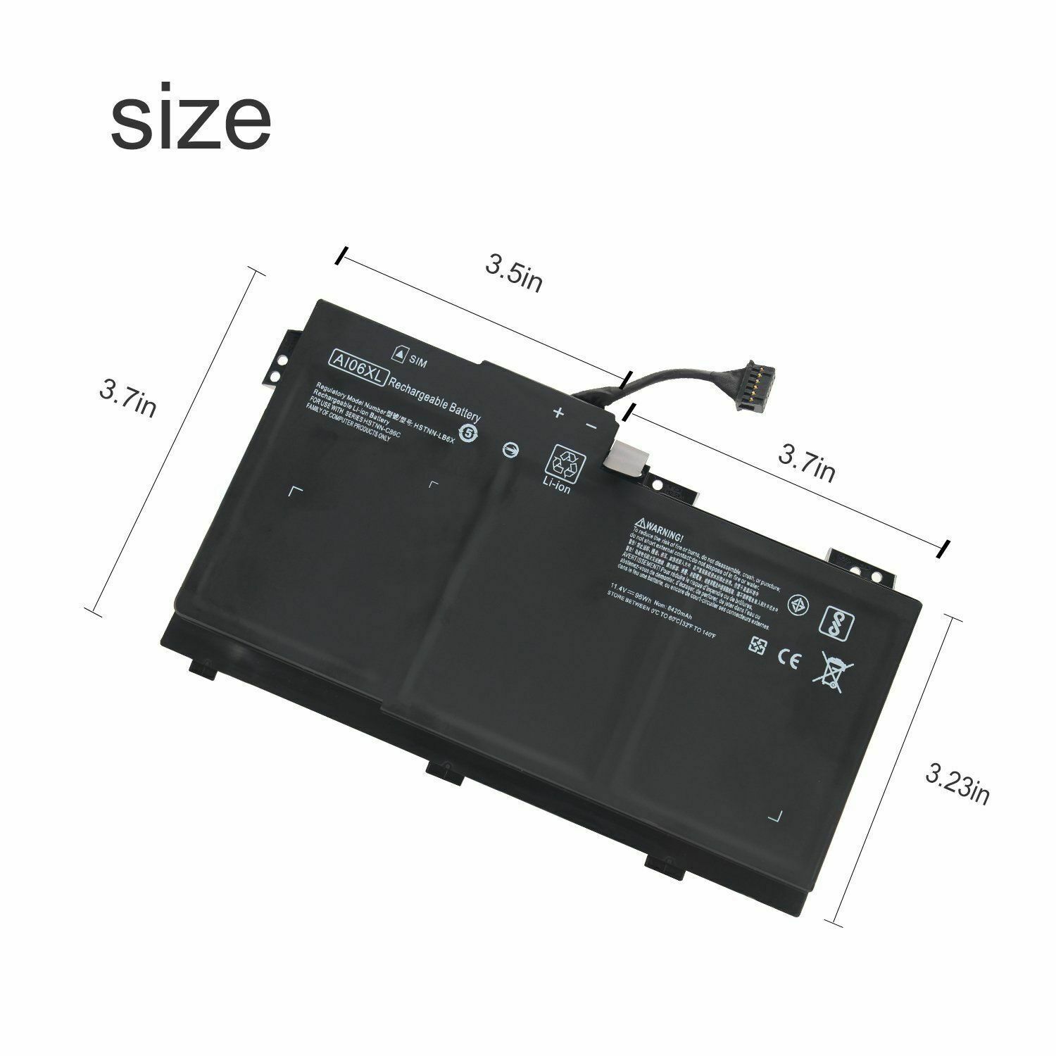 AI06XL HP ZBook 17 G3 Series HSTNN-LB6X HSTNN-C86C 808397-421 (kompatibelt batteri) - Klicka på bilden för att stänga