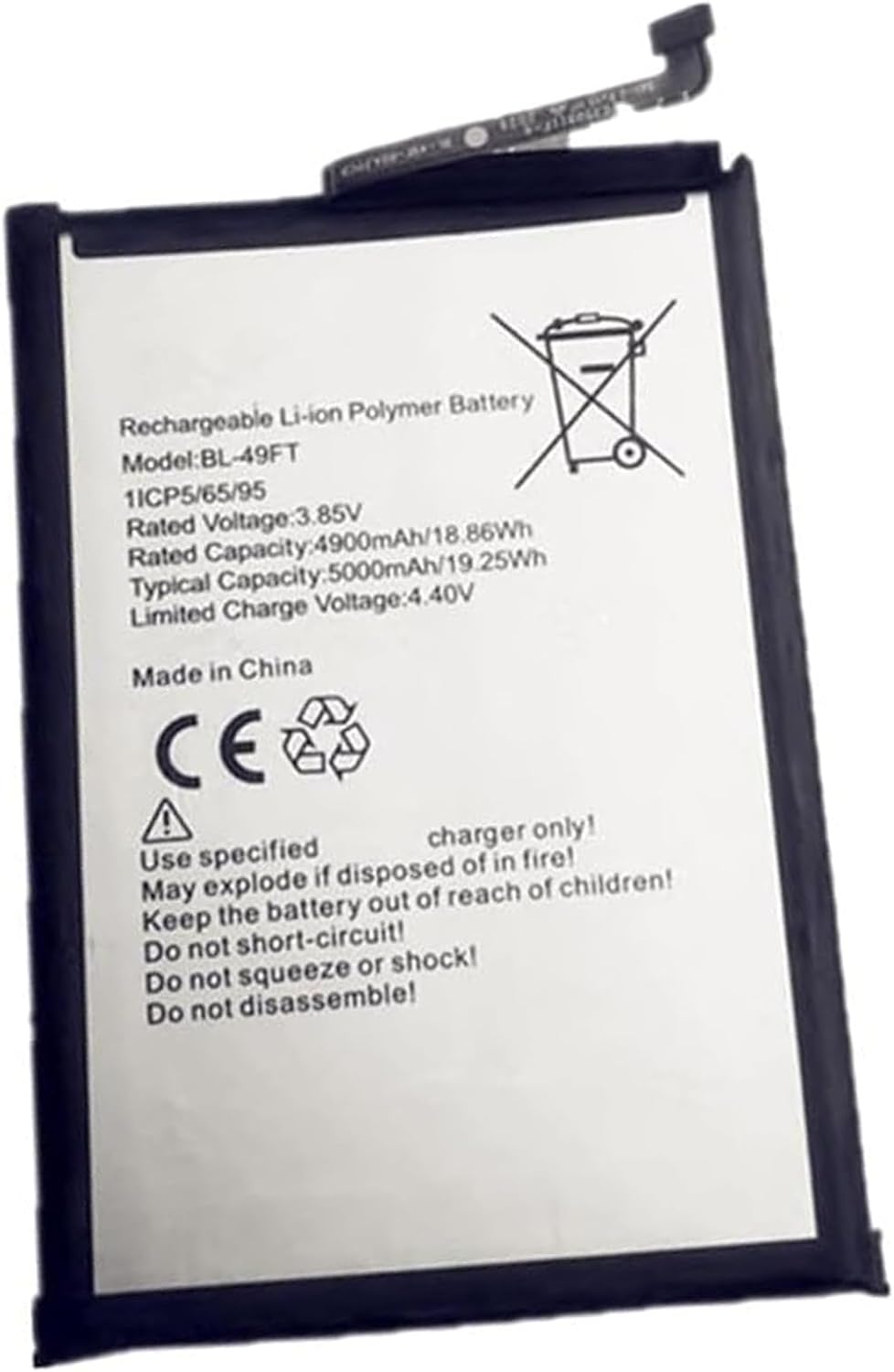 3.85V BL-49FT Infinix Hot 9 X655 X650/Tecno Hot8Lite (kompatibelt batteri)