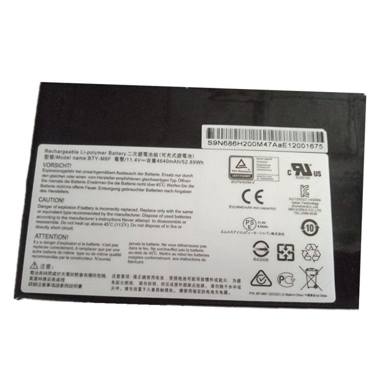 BTY-M6F MSI MS-16H2 GS60 2PC 2PE 2PL 2QC 2QD 2QE 6QC 6QE (kompatibelt batteri)