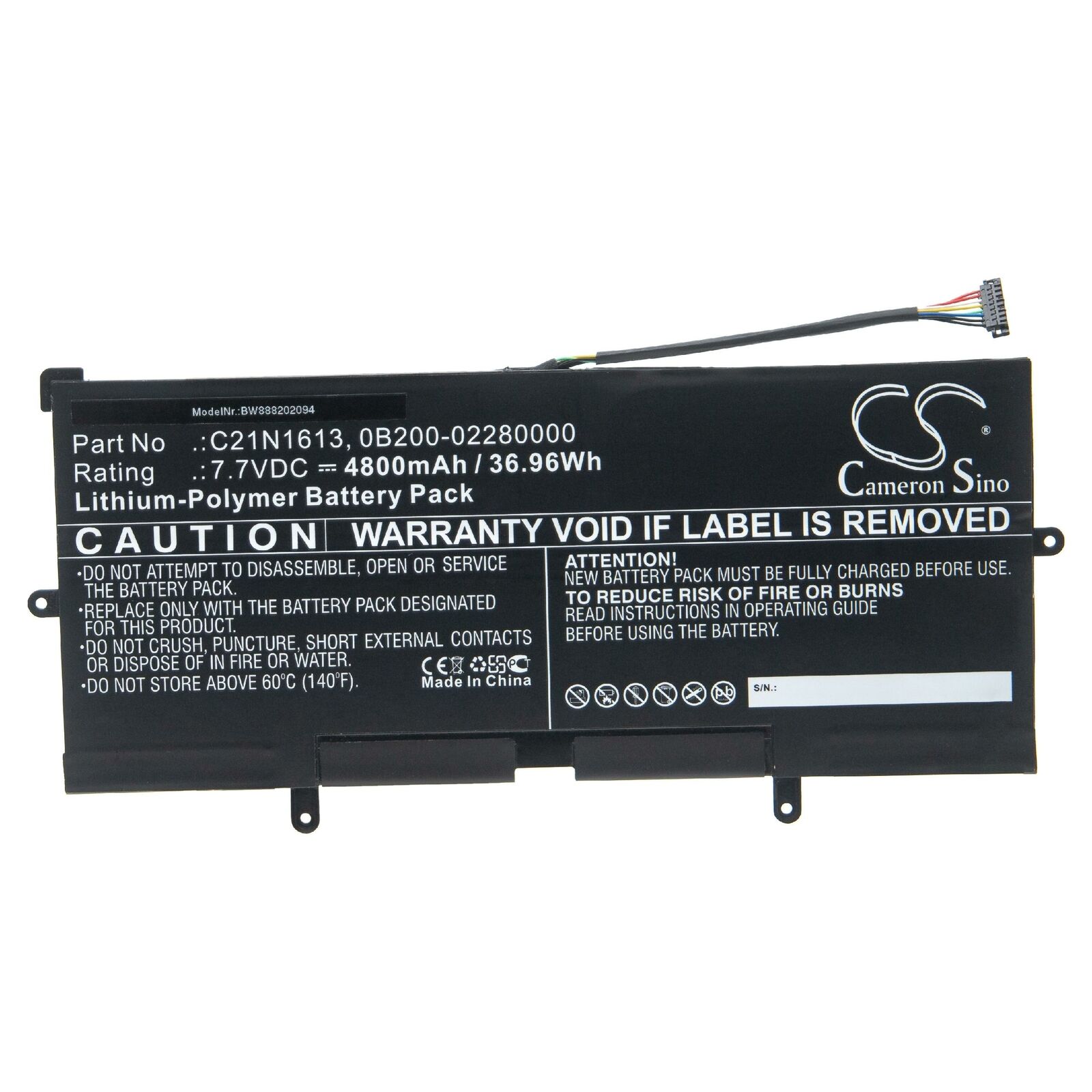 C21N1613 Asus Chromebook Flip C302CA-1A C302CA-GU005 C302SA (kompatibelt batteri)