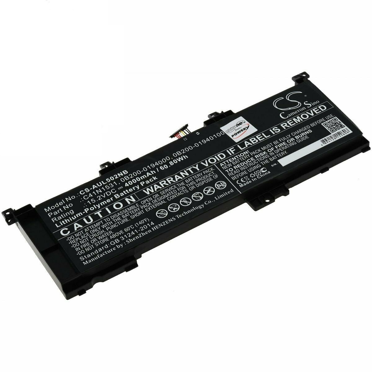Asus GL502VY-DS71 GL502VY-DS74 Rog GL502VS GL502VT Rog Strix GL502VS C41N1531 0B200-01940100 (kompatibelt batteri)