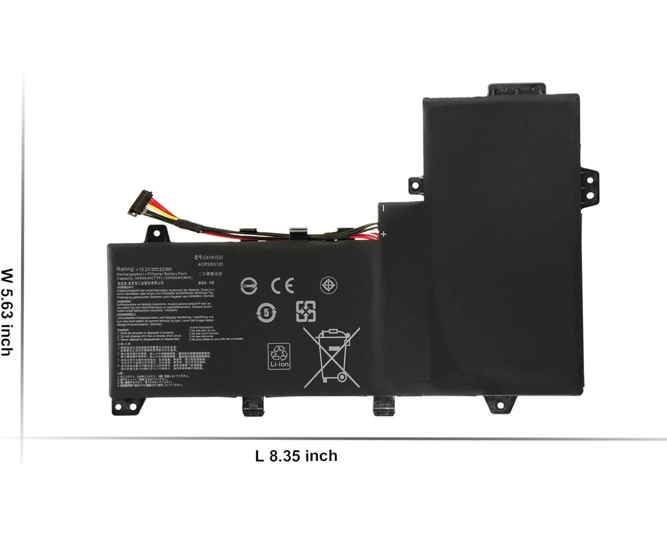 C41N1533 Asus ZenBook Flip Q524UQ BBI7T14 UX560UQ UX560UX Zenfone Flip UX560UX FJ020R FZ017T 0B200-02010200 (kompatibelt batteri)
