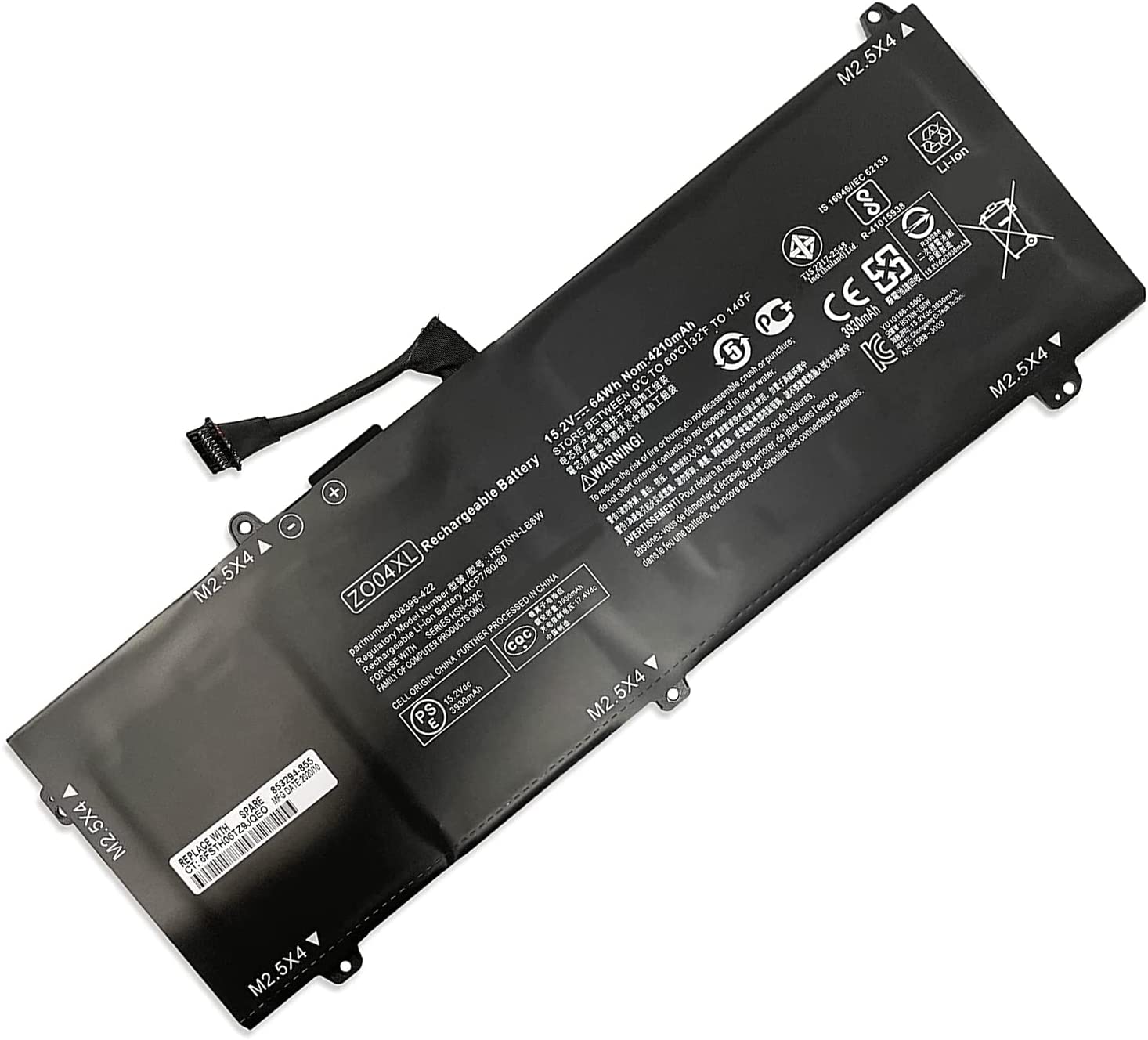 ZO04XL 808396-421 808450-002 HSTNN-LB6W HP ZBook Studio G3 (kompatibelt batteri)