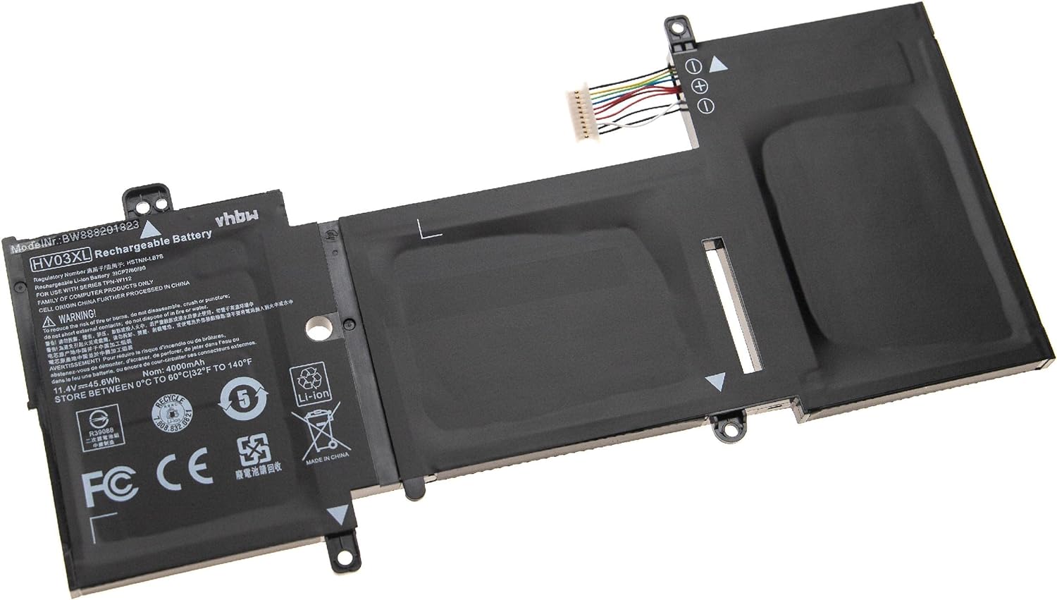 HP X360 310 G2 K12 N3700 N3060 N3050 818418-421 TPN-W112 TPN-Q164 11.4V (kompatibelt batteri)