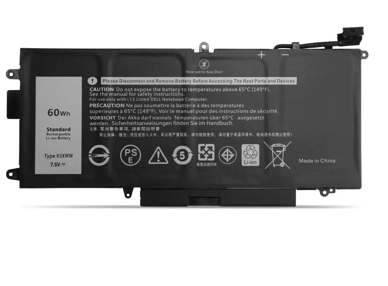 7.6V 60Wh K5XWW Dell Latitude 5289 7389 7390 E5289 P29S001 P29S002 2-in-1 (kompatibelt batteri)