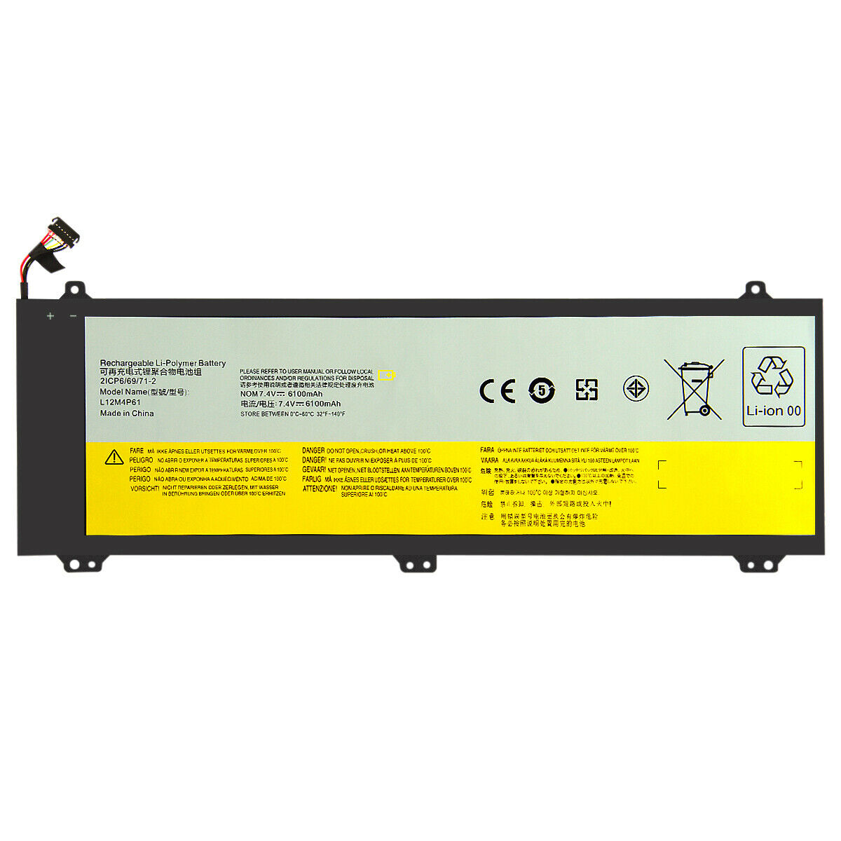 LENOVO 121500161 121500162 L12L4P61 L12M4P61 6100mAh (kompatibelt batteri)