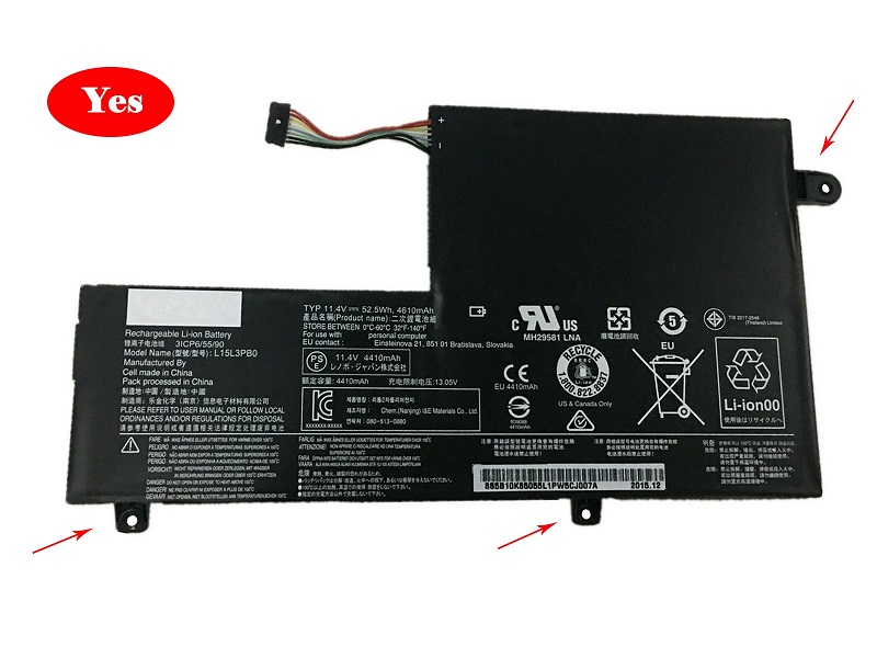 Lenovo 5B10K85055,L15L3PB0 Flex 4 1470, Flex 4 1480 (kompatibelt batteri) - Klicka på bilden för att stänga