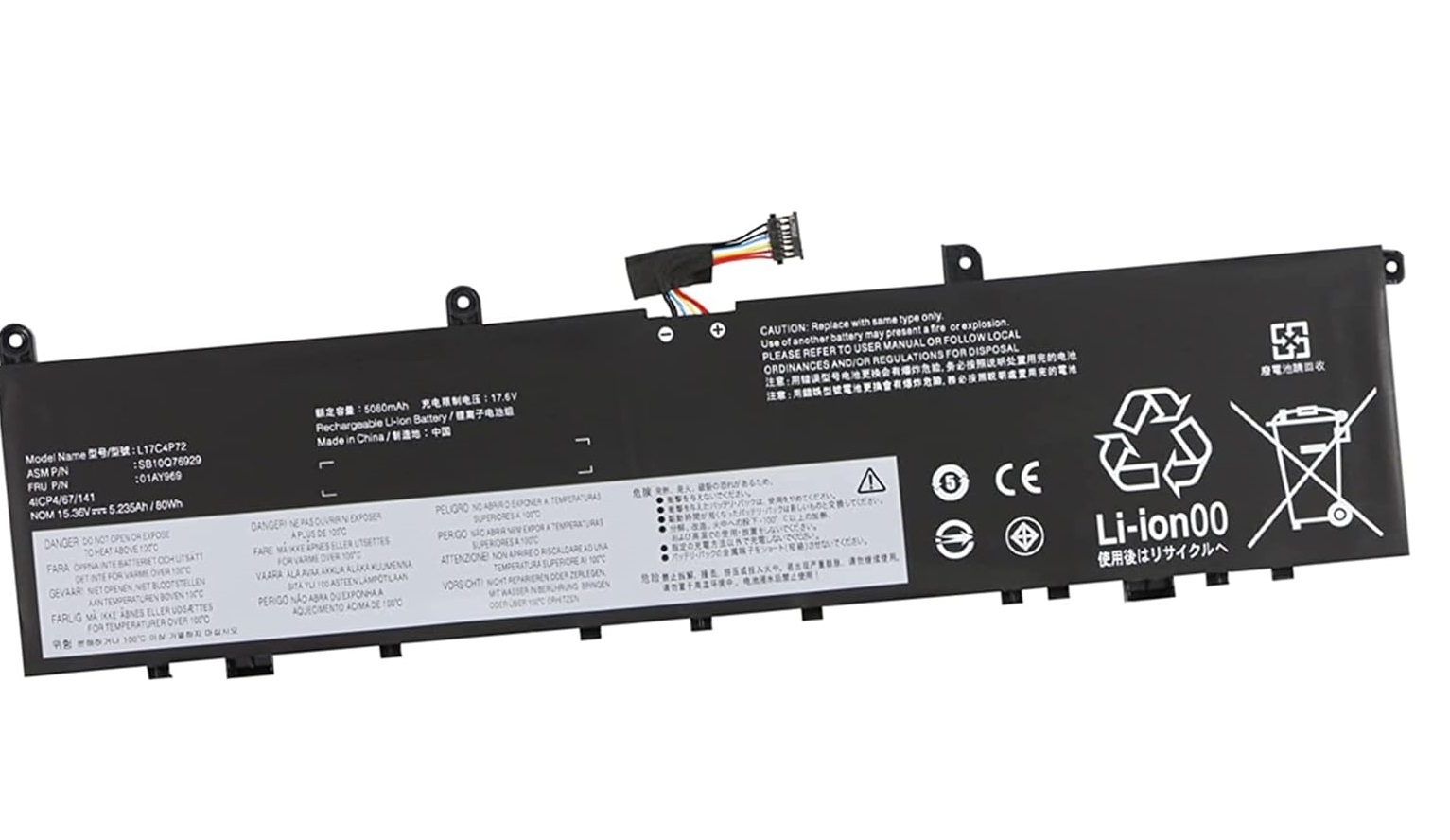 L17C4P72 Lenovo ThinkPad X1 Extreme Gen 1/ Gen 2 ThinkPad P1 Gen 1/ Gen 2 01AY968 L17M4P72 L18M4P71 (kompatibelt batteri)