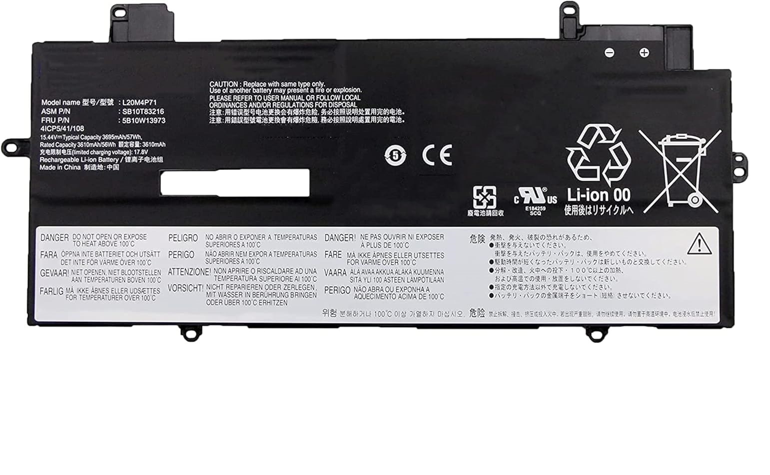 L20M4P71 Lenovo ThinkPad X1 Carbon 9th 10th Gen ThinkPad X1 Yoga 6th 7th Gen L20D4P71 L20L4P71 L20C4P71 (kompatibelt batteri)