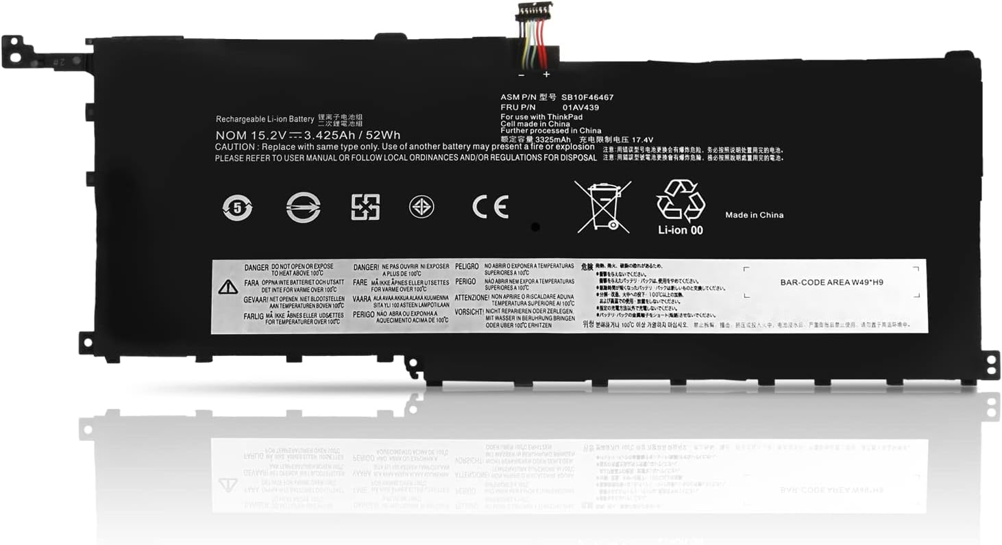 ThinkPad X1 Yoga Gen1 Gen2 00HW029 01AV457 01AV441 01AV410 01AV444 01AV438 01AV438 01AV439 20FB 20FC 20FQ (kompatibelt batteri)