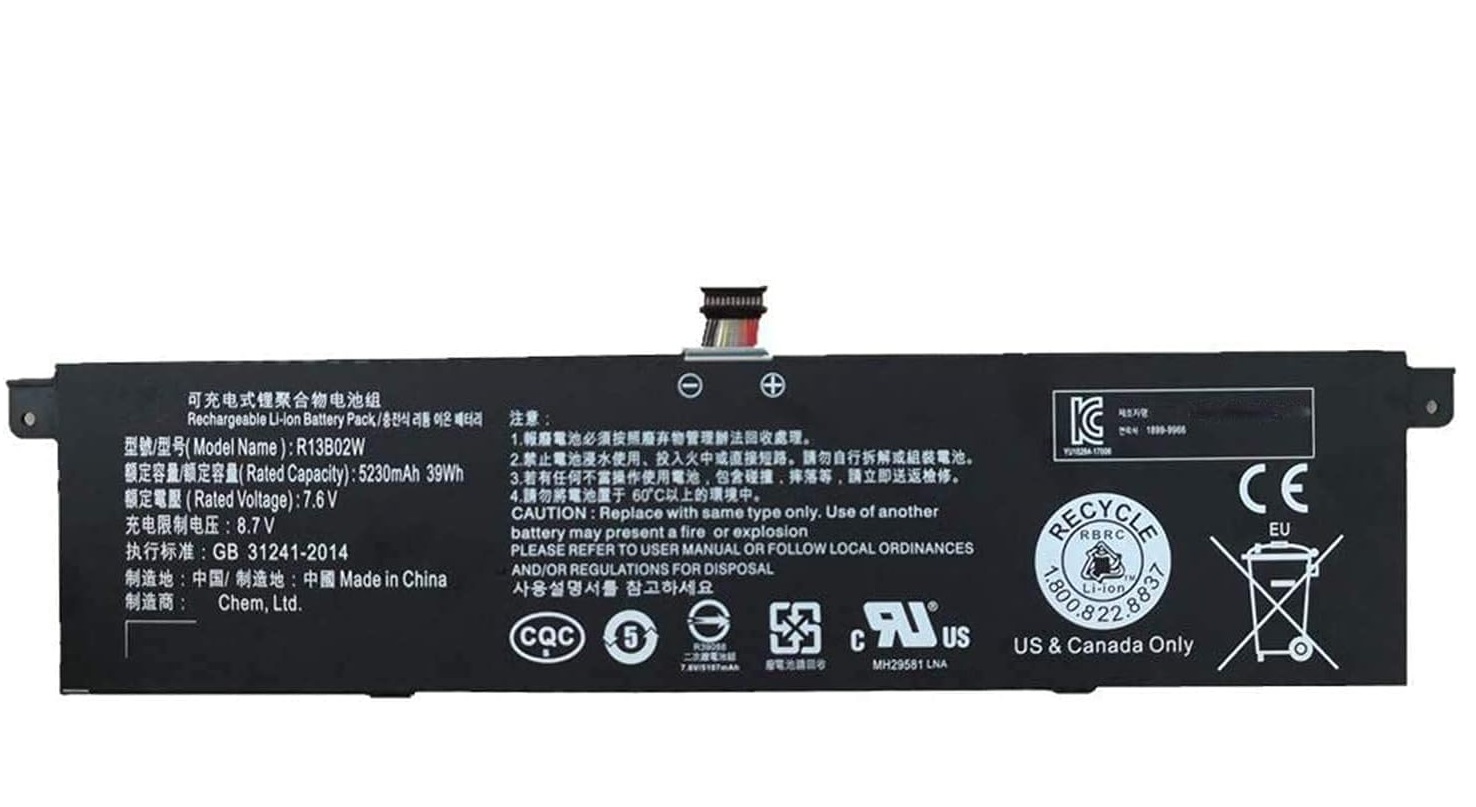 R13B01W R13B02W 7.6V 39Wh Xiaomi Mi Air 13.3 Inch Series TM1613 TM1604 161301 (kompatibelt batteri)