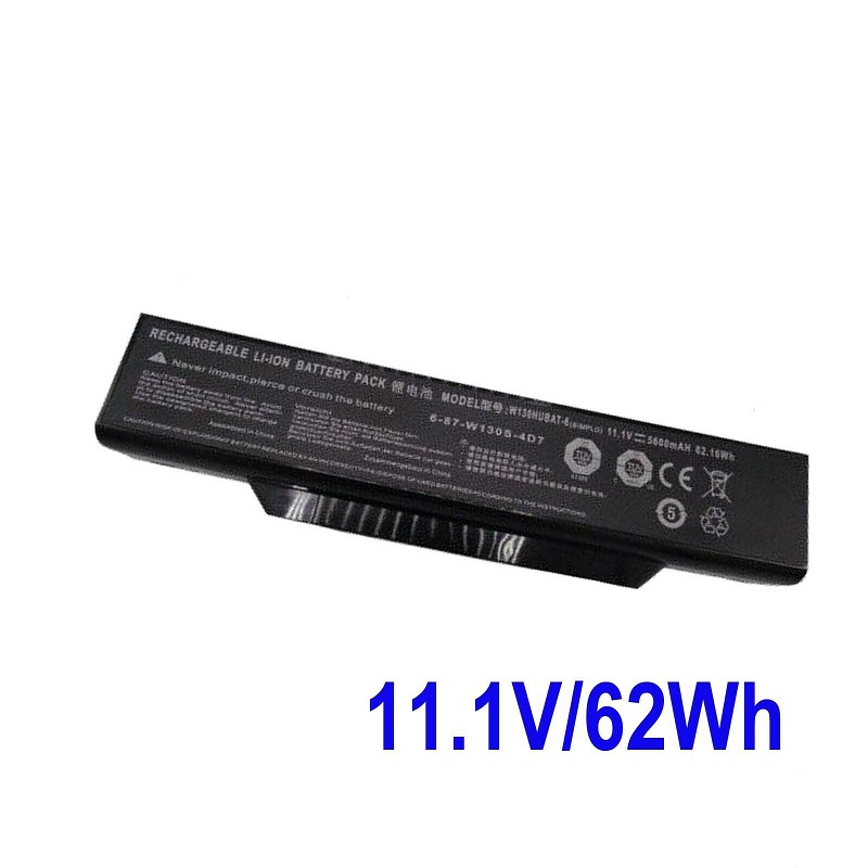 W130HUBAT-6 6-87-W130S-4D7 Clevo W130EV W130EW W130EX W130HU W130HV (kompatibelt batteri)
